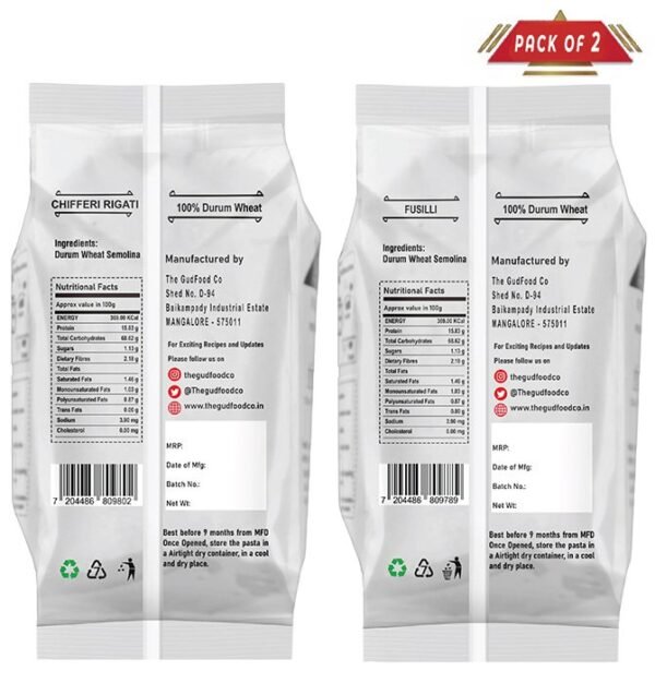 Chifferi Rigati & Fusilli Pasta - Image 2